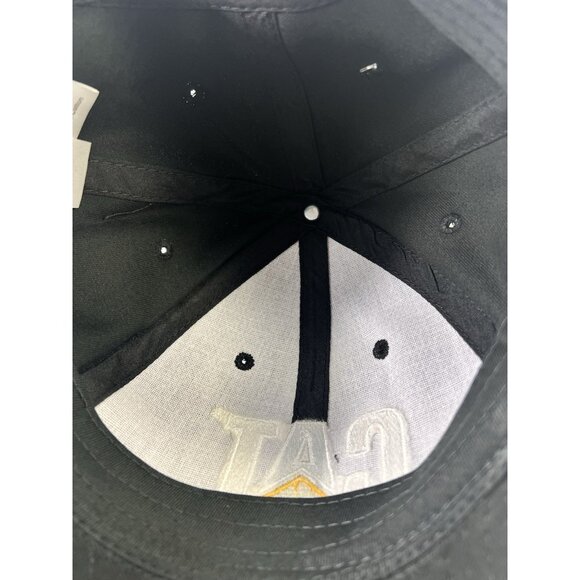 CAT Caterpillar Hat NWT Black 100% Cotton Adjustable with metal buckle - Picture 6 of 11
